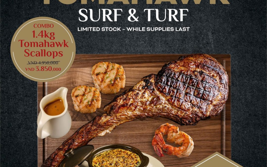 TOMAHAWK STEAK SURF  AND TURF COMBO: SAVE 25%
